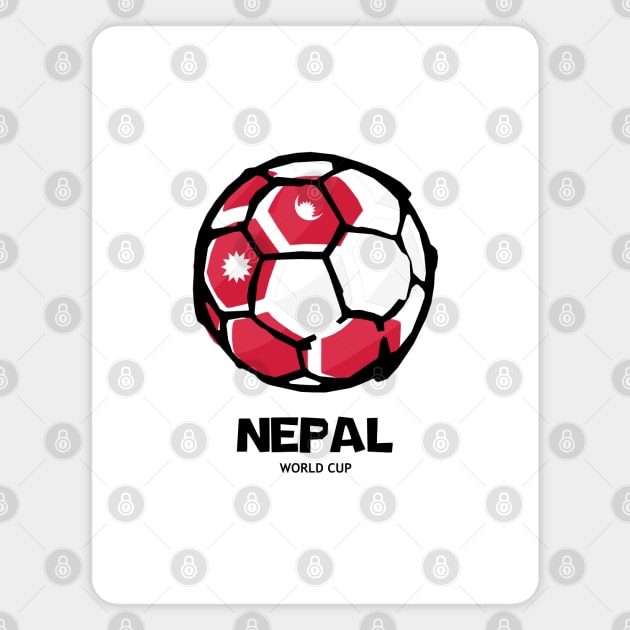 Nepal Football Country Flag Magnet by KewaleeTee